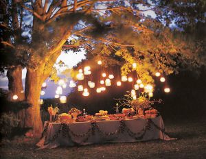 An Australian Christmas - mylusciouslife.com - summer dinner outside with lights.jpg